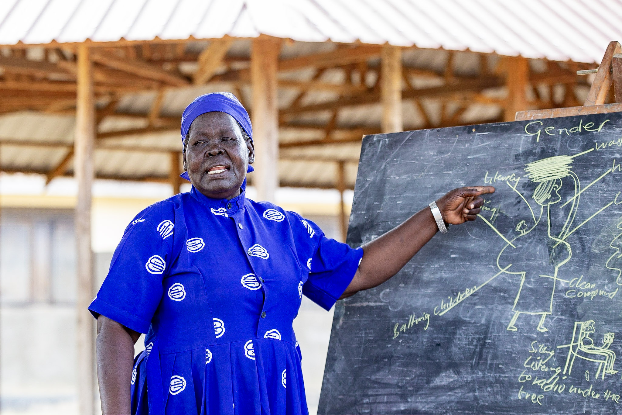 South Sudan blackboard during workshop