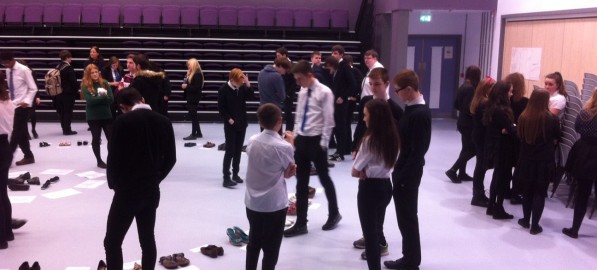 School children in Scotland visit Souls of our Shoes exhibition Raising awareness of Domestic Violence through Shoes