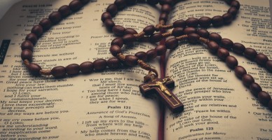 Necklace on open Bible Necklace on open Bible
