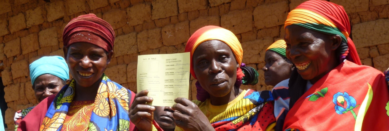 Women from Literacy course with their health cards in Burundi