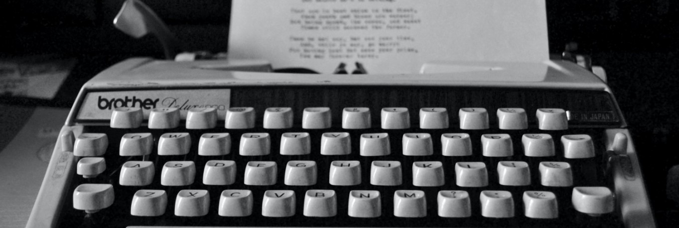 Poem on a typewriter