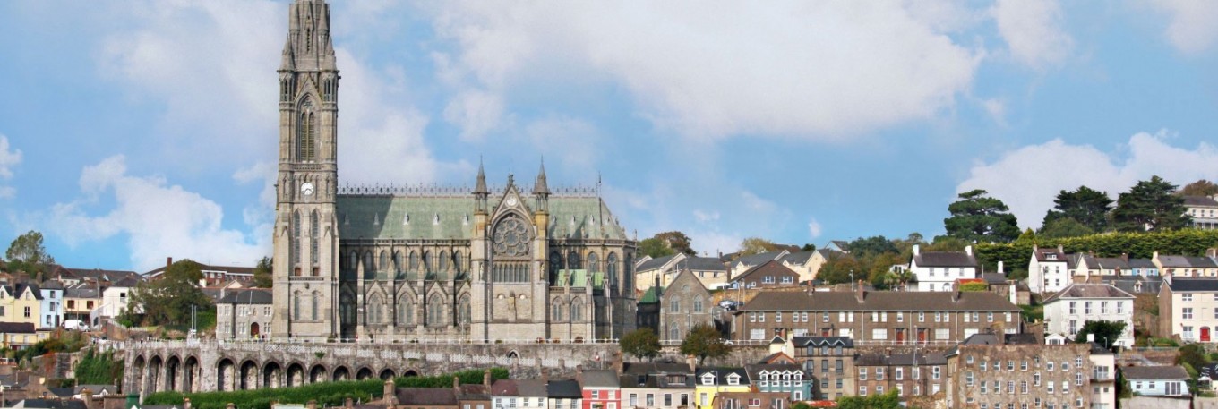 Church and skyline of Irish Town